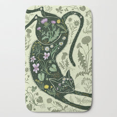 A Cat in the Wildflowers Bath Mat
