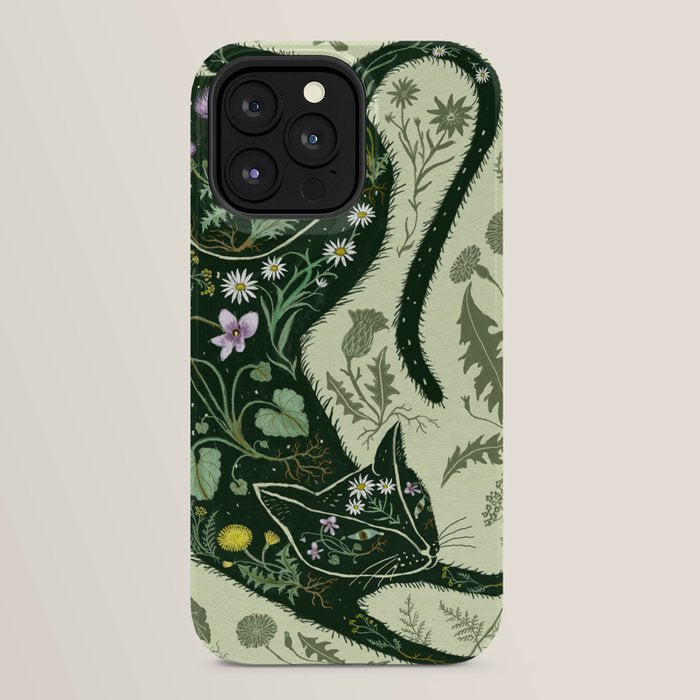 A Cat in the Wildflowers iPhone Case