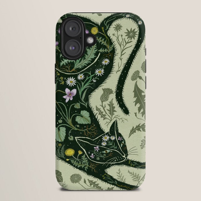 A Cat in the Wildflowers iPhone Case