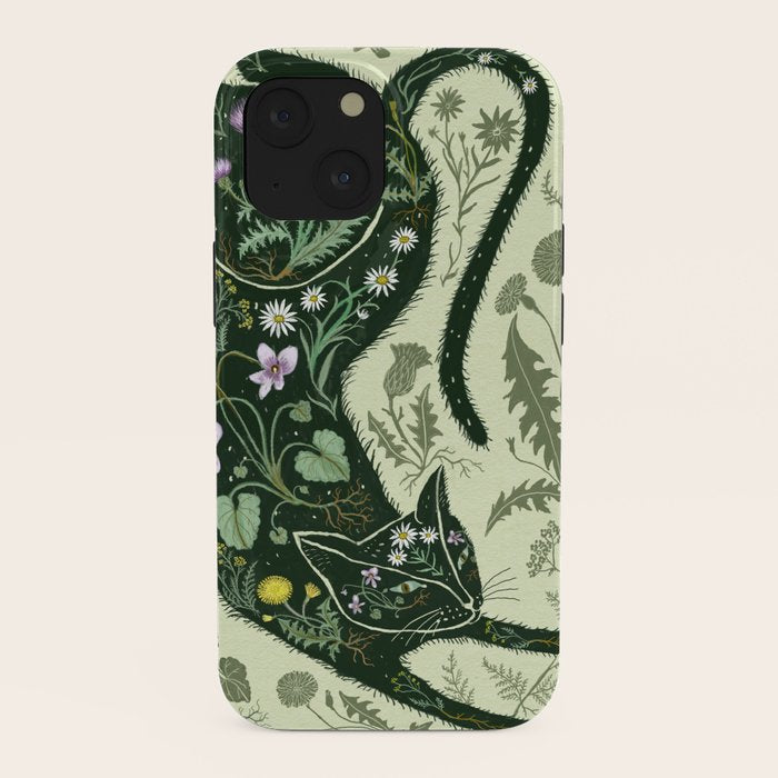 A Cat in the Wildflowers iPhone Case