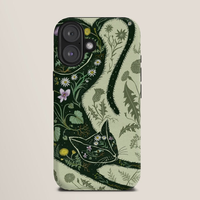 A Cat in the Wildflowers iPhone Case