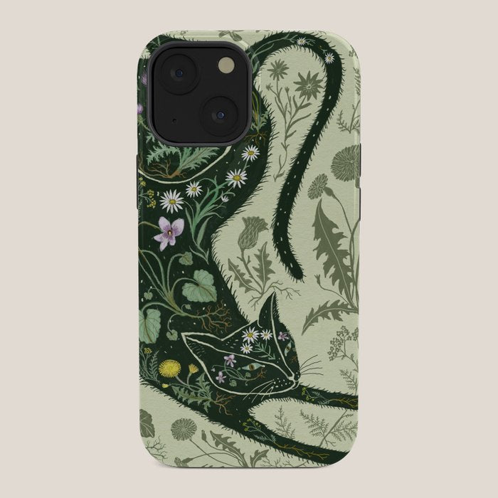 A Cat in the Wildflowers iPhone Case