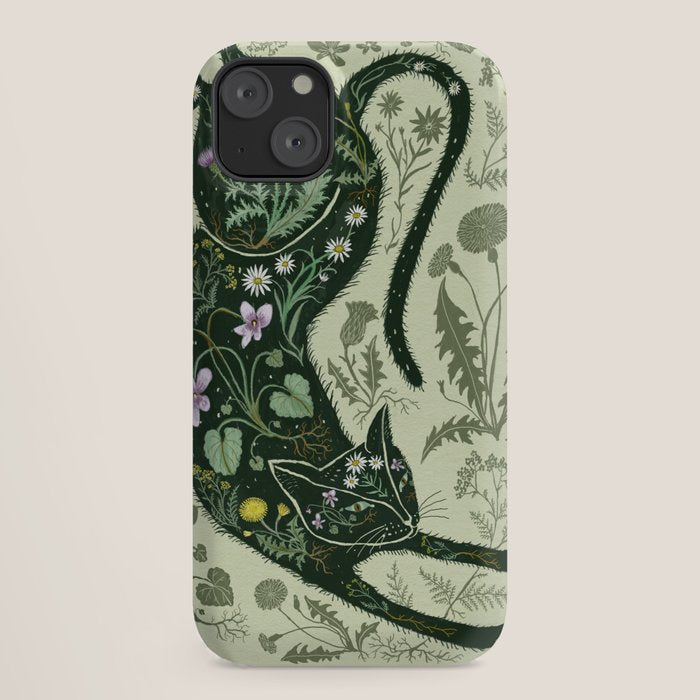 A Cat in the Wildflowers iPhone Case