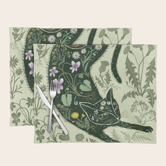 A Cat in the Wildflowers Placemat