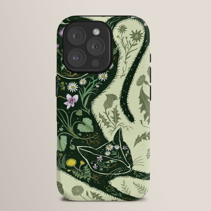 A Cat in the Wildflowers iPhone Case