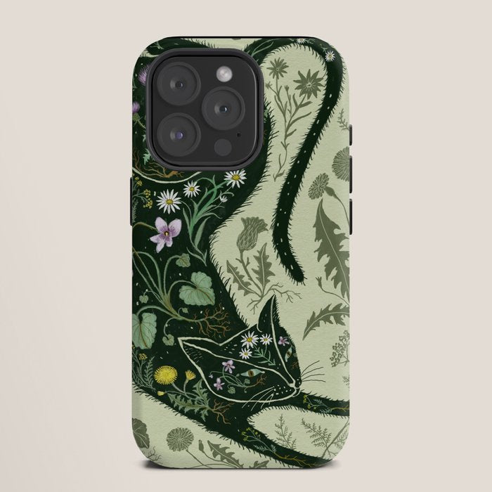 A Cat in the Wildflowers iPhone Case