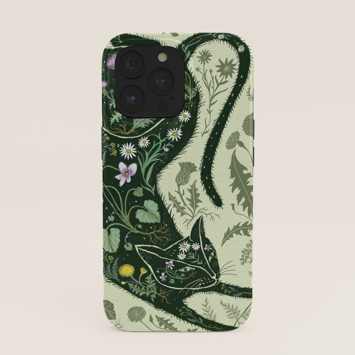 A Cat in the Wildflowers iPhone Case
