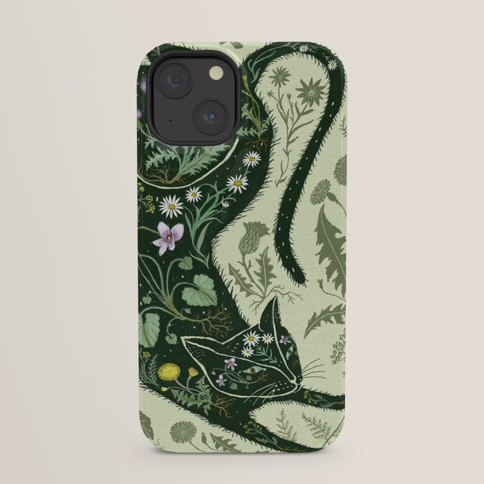 A Cat in the Wildflowers iPhone Case