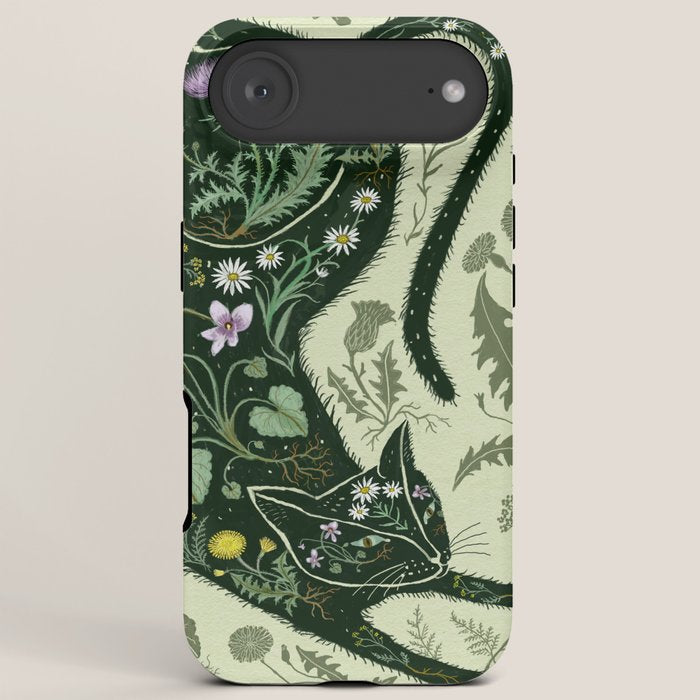 A Cat in the Wildflowers iPhone Case