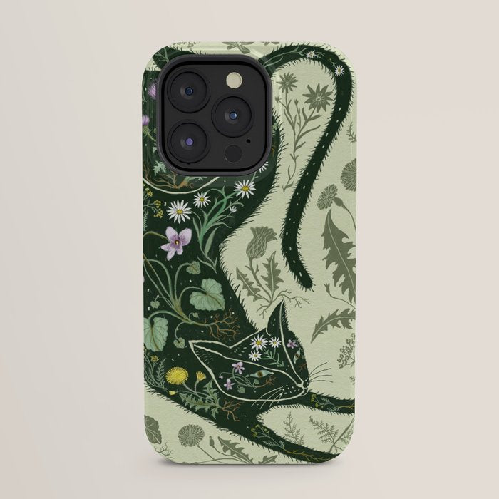 A Cat in the Wildflowers iPhone Case
