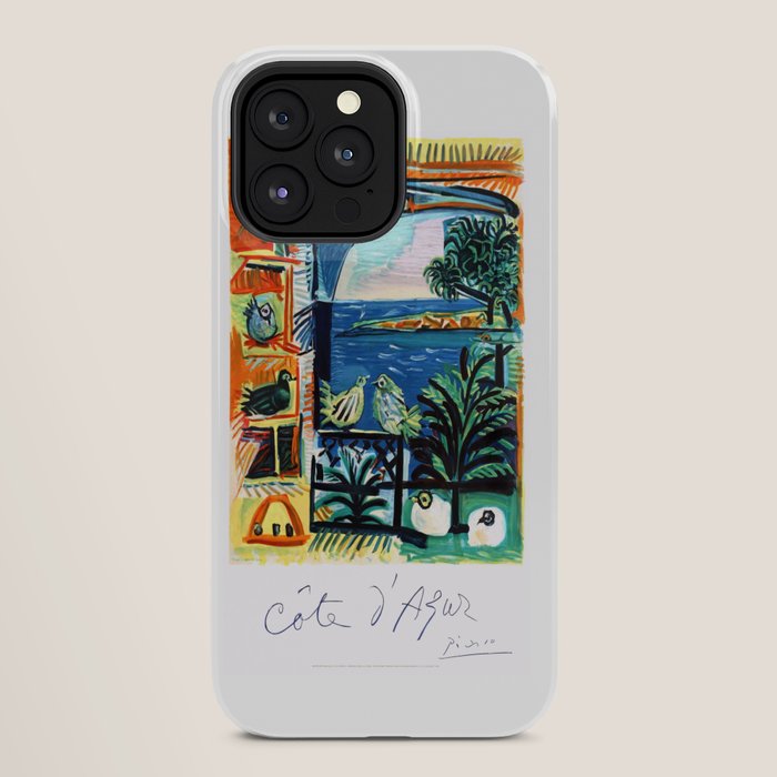 1962 Picasso COTE D'AZUR French Riviera Travel Poster iPhone Case