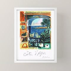 1962 Picasso COTE D'AZUR French Riviera Travel Poster Mini Art Print