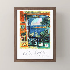 1962 Picasso COTE D'AZUR French Riviera Travel Poster Mini Art Print