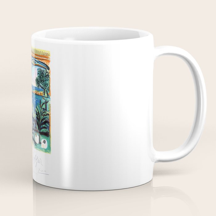 1962 Picasso COTE D'AZUR French Riviera Travel Poster Coffee Mug