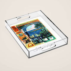 1962 Picasso COTE D'AZUR French Riviera Travel Poster Acrylic Tray