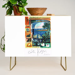 1962 Picasso COTE D'AZUR French Riviera Travel Poster Credenza