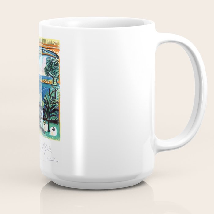 1962 Picasso COTE D'AZUR French Riviera Travel Poster Coffee Mug