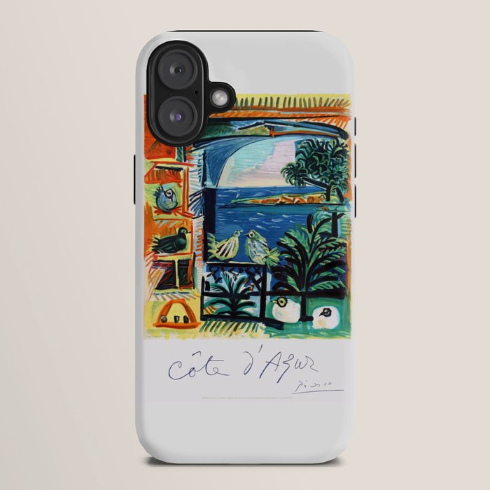 1962 Picasso COTE D'AZUR French Riviera Travel Poster iPhone Case