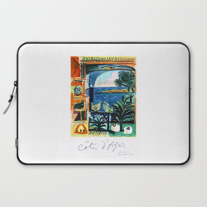 1962 Picasso COTE D'AZUR French Riviera Travel Poster Laptop Sleeve