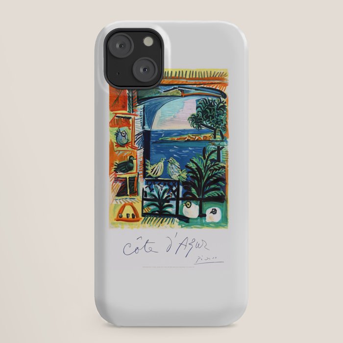 1962 Picasso COTE D'AZUR French Riviera Travel Poster iPhone Case