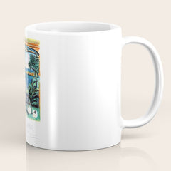 1962 Picasso COTE D'AZUR French Riviera Travel Poster Coffee Mug