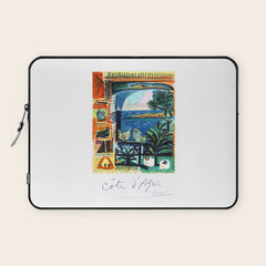 1962 Picasso COTE D'AZUR French Riviera Travel Poster Laptop Sleeve