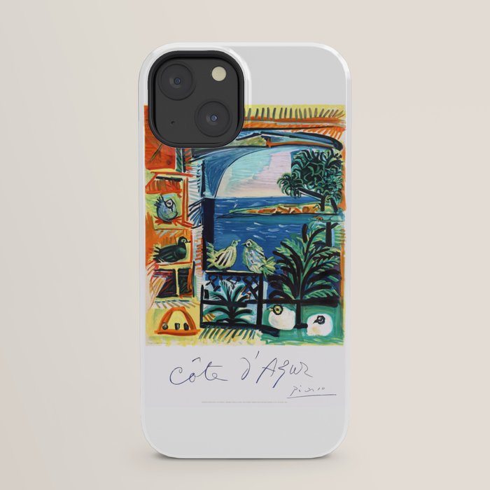 1962 Picasso COTE D'AZUR French Riviera Travel Poster iPhone Case
