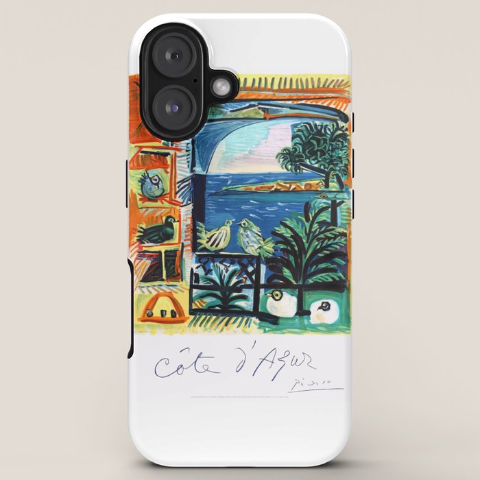 1962 Picasso COTE D'AZUR French Riviera Travel Poster iPhone Case