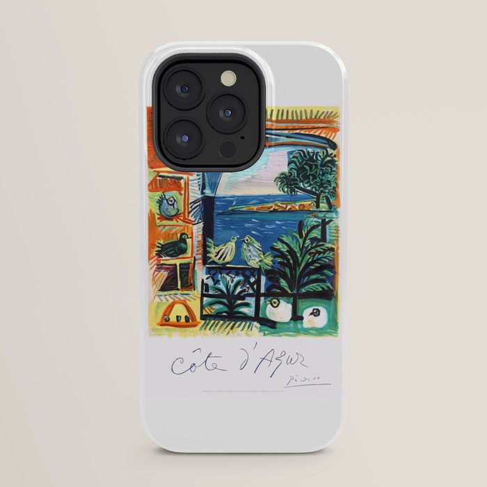 1962 Picasso COTE D'AZUR French Riviera Travel Poster iPhone Case