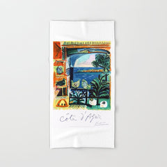 1962 Picasso COTE D'AZUR French Riviera Travel Poster Bath Towel