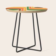 1970s Retro Vintage Style Geometric Design 743 Scandi Side Table