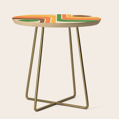 1970s Retro Vintage Style Geometric Design 743 Scandi Side Table