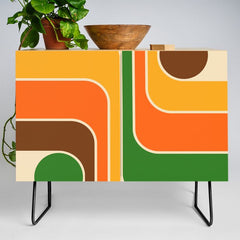 1970s Retro Vintage Style Geometric Design 743 Scandi Credenza