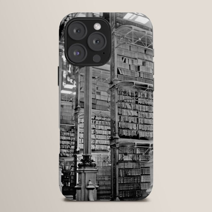 A Book Lover's Dream - Cincinnati Public Library black and white photographs / black and white photo iPhone Case