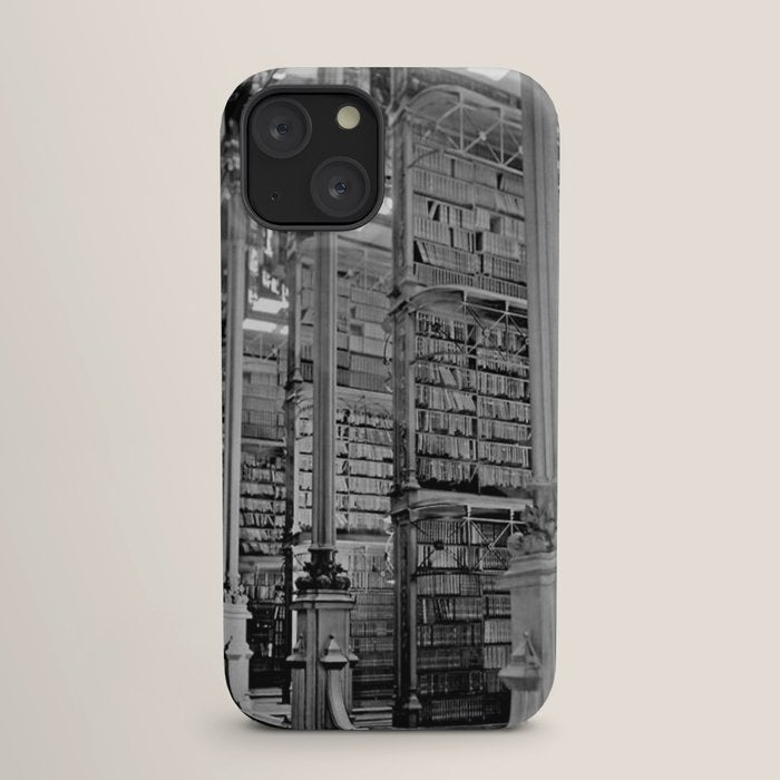 A Book Lover's Dream - Cincinnati Public Library black and white photographs / black and white photo iPhone Case