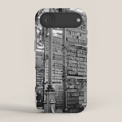 A Book Lover's Dream - Cincinnati Public Library black and white photographs / black and white photo iPhone Case