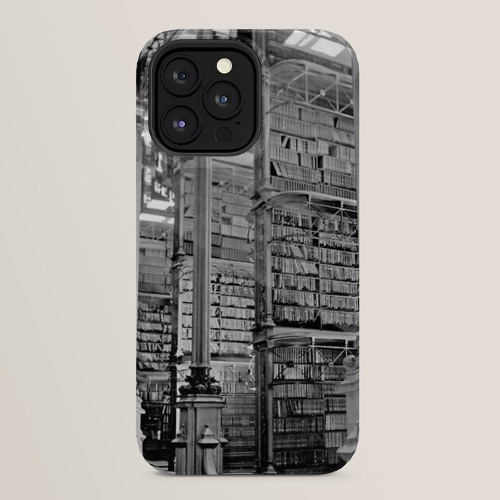 A Book Lover's Dream - Cincinnati Public Library black and white photographs / black and white photo iPhone Case