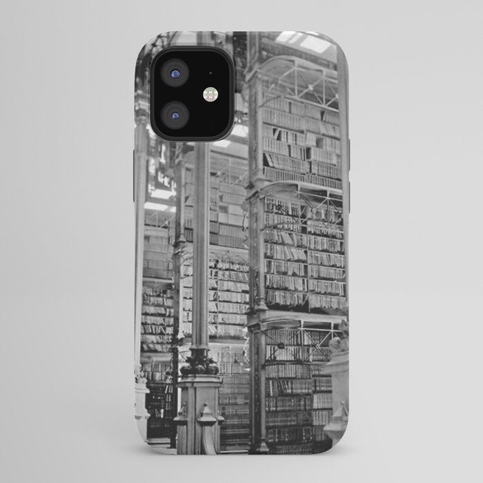 A Book Lover's Dream - Cincinnati Public Library black and white photographs / black and white photo iPhone Case