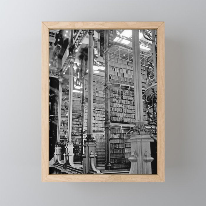 A Book Lover's Dream - Cincinnati Public Library black and white photographs / black and white photo Mini Art Print