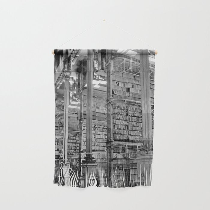 A Book Lover's Dream - Cincinnati Public Library black and white photographs / black and white photo Wall Hanging
