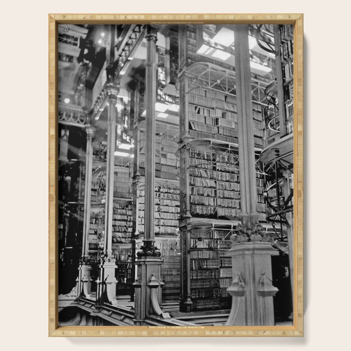 A Book Lover's Dream - Cincinnati Public Library black and white photographs / black and white photo Serving Tray