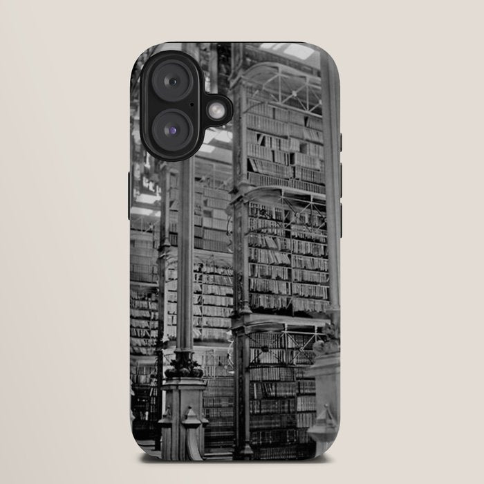 A Book Lover's Dream - Cincinnati Public Library black and white photographs / black and white photo iPhone Case