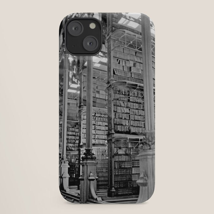 A Book Lover's Dream - Cincinnati Public Library black and white photographs / black and white photo iPhone Case