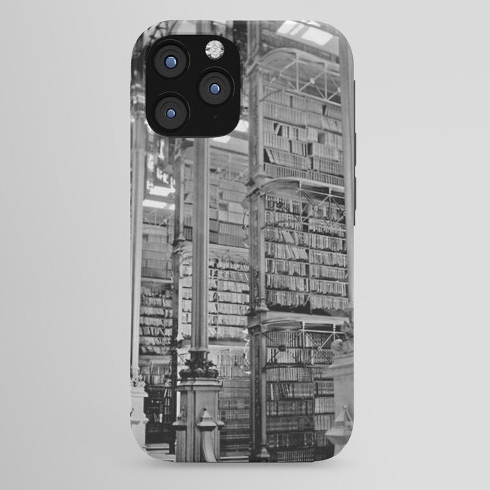 A Book Lover's Dream - Cincinnati Public Library black and white photographs / black and white photo iPhone Case