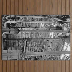 A Book Lover's Dream - Cincinnati Public Library black and white photographs / black and white photo Outdoor Rug