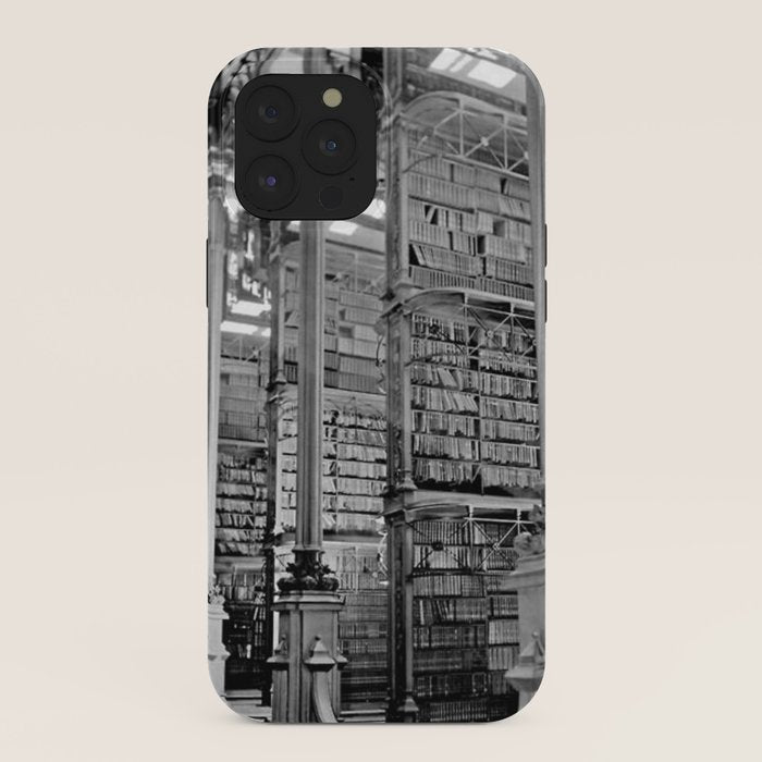A Book Lover's Dream - Cincinnati Public Library black and white photographs / black and white photo iPhone Case