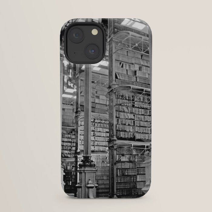 A Book Lover's Dream - Cincinnati Public Library black and white photographs / black and white photo iPhone Case