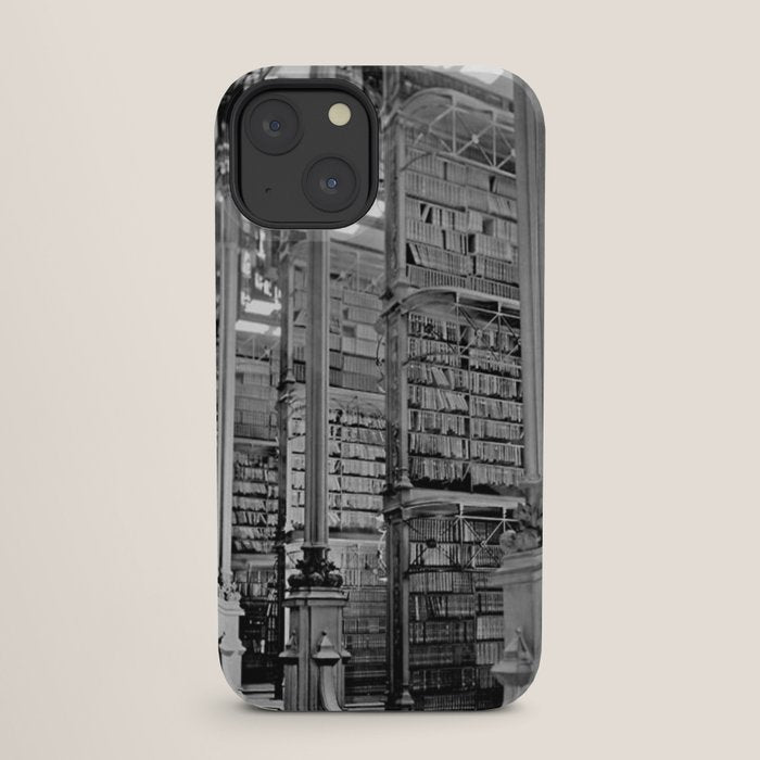 A Book Lover's Dream - Cincinnati Public Library black and white photographs / black and white photo iPhone Case