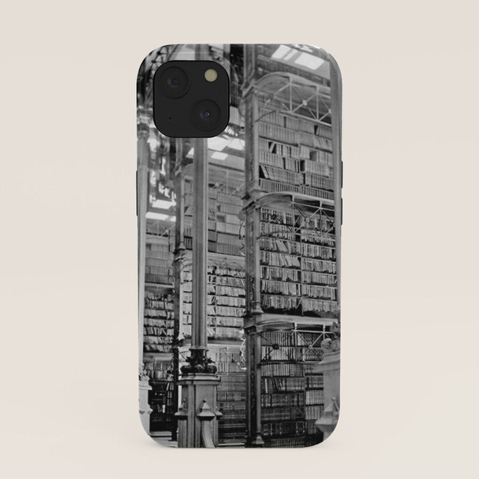 A Book Lover's Dream - Cincinnati Public Library black and white photographs / black and white photo iPhone Case