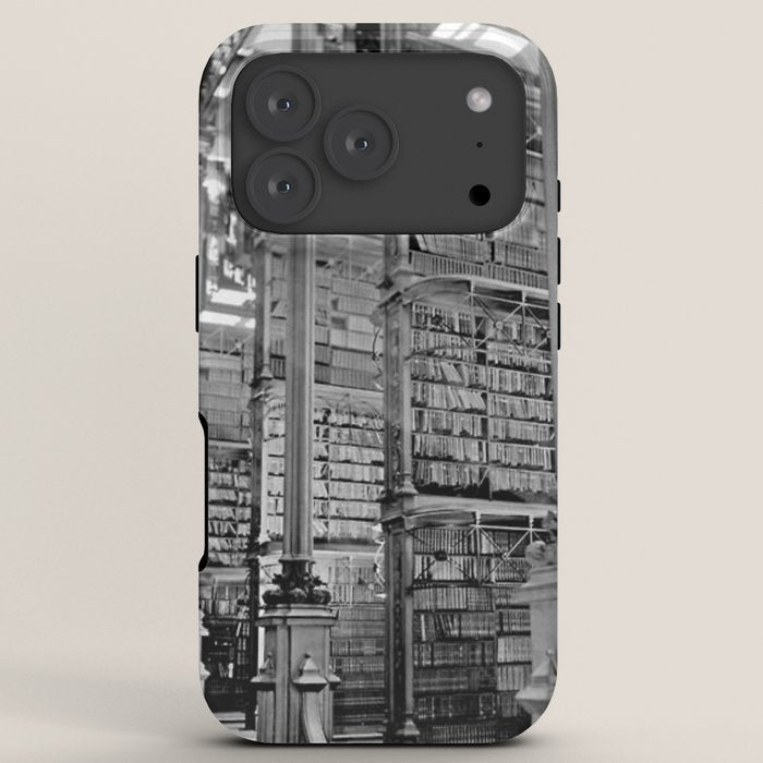 A Book Lover's Dream - Cincinnati Public Library black and white photographs / black and white photo iPhone Case